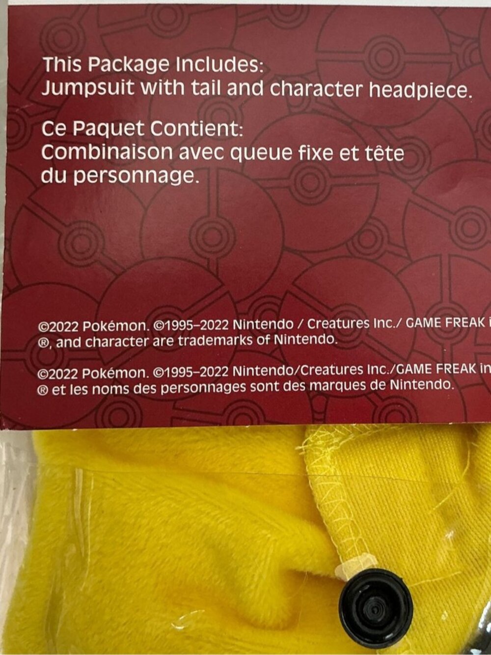 Pokémon Costume Jumpsuit with Headpiece/Hat Kids Medium 7-8 - Picture 12 of 16